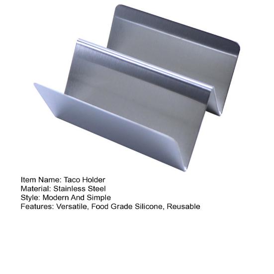 Stainless Steel Taco Holder Tortilla Serving Rack Reusable Taco Plates Burrito Rack for Kitchen Restaurant