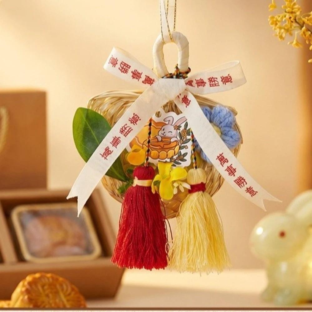Material Kit Flower Tassel Hanging Handmade Moon Festival Pendants  Holiday Gift