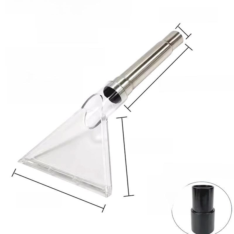 Jieba Vacuum Upholstery Scraper Nozzle - Transparent, Triangular, for Sofa and Fabric Cleaning