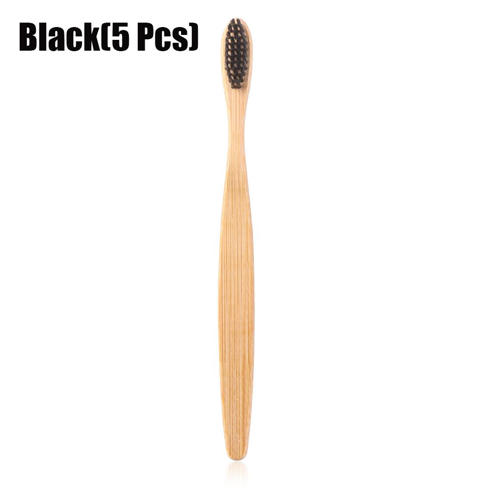 Взрослая радужная разноцветная зубная щетка для ухода за полостью рта из бамбука Экологичная мягкая волокнистая щетина