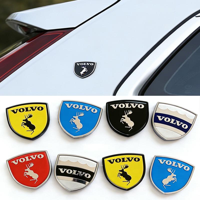 2 шт. Значок-щит с логотипом лося Volvo, 3D металлическая наклейка для всех багажников и крыльев автомобилей - Аксессуары для стайлинга и декора автомобиля