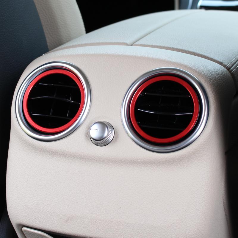 For Mercedes Benz C E Class GLC W205 W213 X253 2015- Car Rear air vents Inner ring Trim Sticker Interior Car Accessories