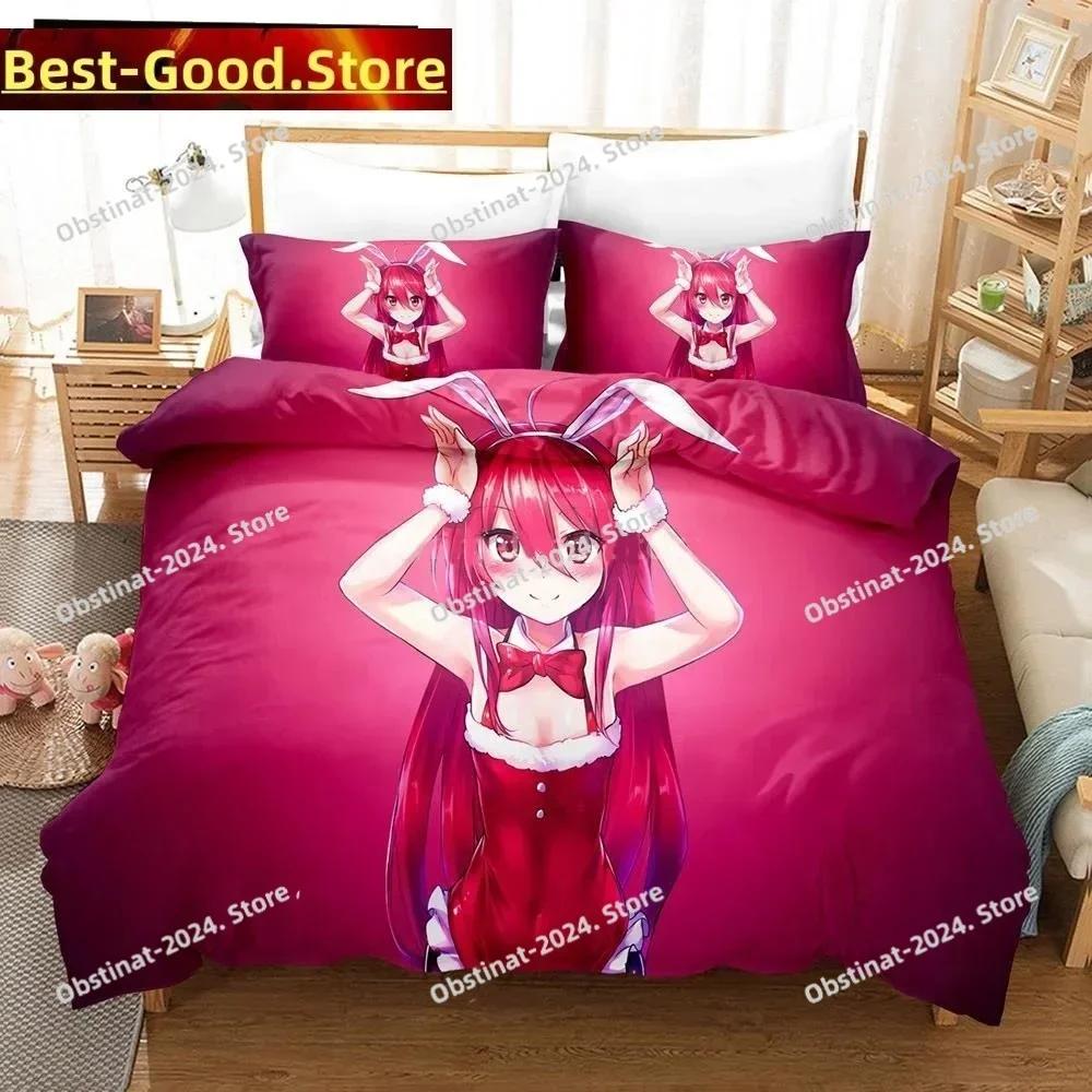 Kawaii Girl Cartoon Shakugan No Shana Bedding Set Printed single Comforter Duvet Cover Pillow Case 3 Pieces Kids Adult Size