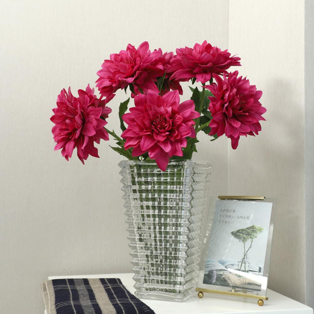 Simulation Dahlia Simulation Flower Home Furnishing Living Room Entrance Decoration Ornament Floral Arrangement Wedding Flower Arrangement Fake Flower