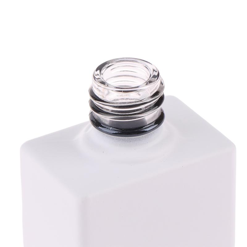 8/10/12/15Ml Empty Glass Nail Gel Bottle Matt White Filling Nail Polish Glue Sealing Basic Oils Light-Resistant Good Storage