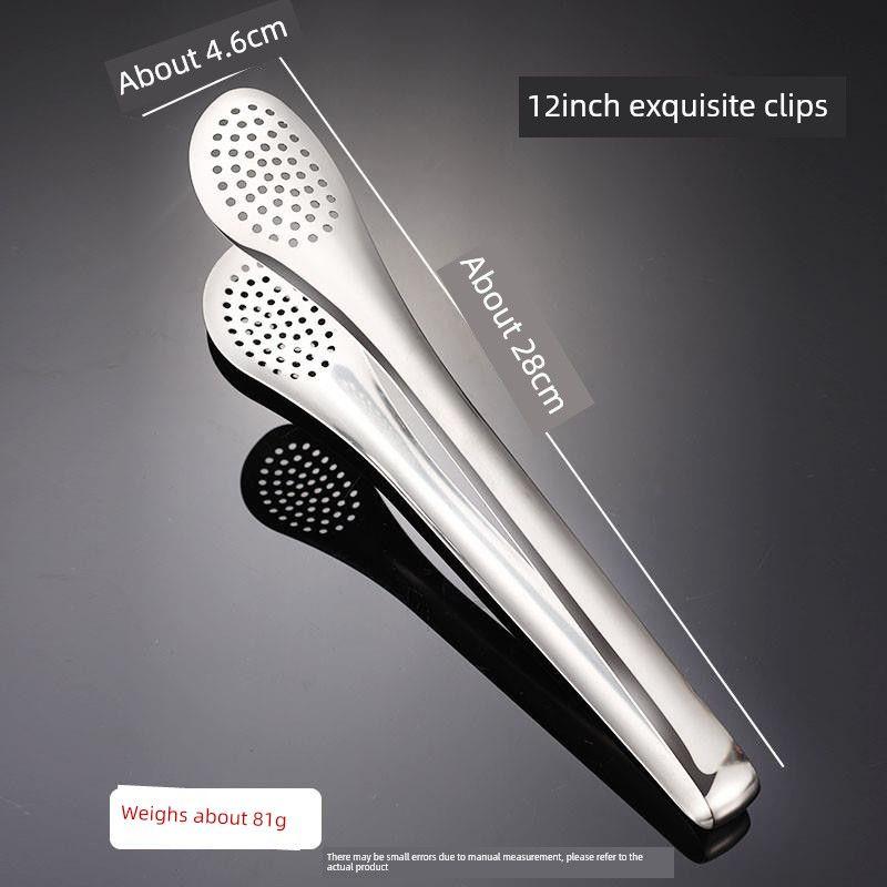 Stainless Steel Tongs, Food Tongs, Stainless Steel Food Clips, Bread Tongs, Barbecue Tongs, Bun and Steamed Bun Tongs, Extended Spicy Hot Pot Tongs