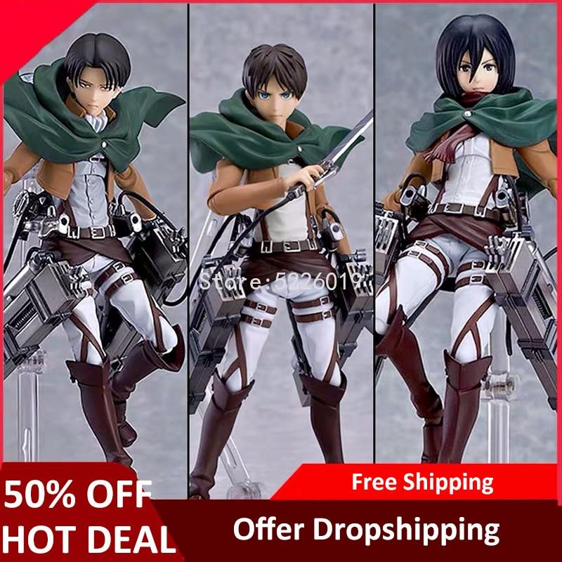 15cm Attack On Titan Anime Figure Eren Yeager Figure 203 #Mikasa Action FigureFigurine Toys