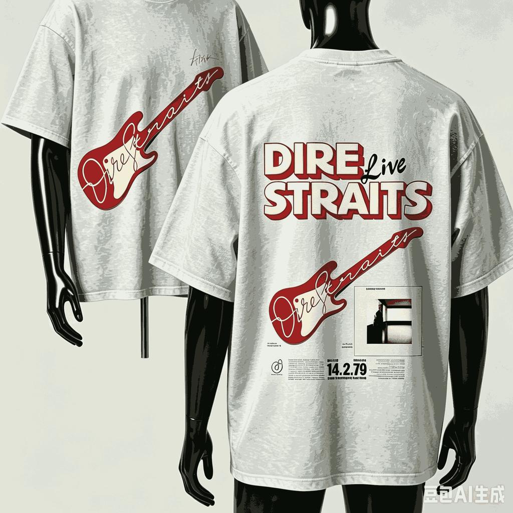 Dire Straits Футболка для фаната Унисекс Унисекс Харадзюку Оверсайз Унисекс С коротким рукавом Уличная одежда Высокое качество Для пар Классическая Мягкая