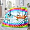 The Amazing World of Gumball Theme Printed Blanket - Perfect for Couch, Bed, Travel & Outdoor Use | Machine Washable, Cozy & Durable.