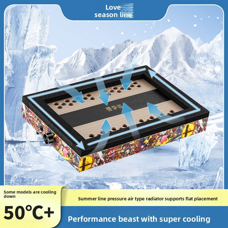 Custom Replacement / Add-On Air-Blowing Cooler Pad for Gaming Laptop – Dual Fan Silent Operation, Dust Screen Included, Works