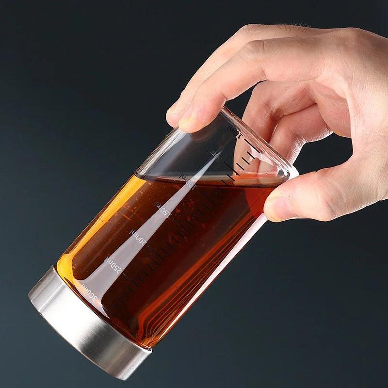 100-500 мл градуированная стеклянная бутылка из боросиликатного стекла, устойчивая к высоким температурам, герметичная бутылка для хранения, банки для специй