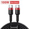 Кабель Baseus USB Type C на USB C Для 17 16 100 Вт/5 А PD Быстрая зарядка Зарядный шнур Для Macbook Samsung Кабель Type-C