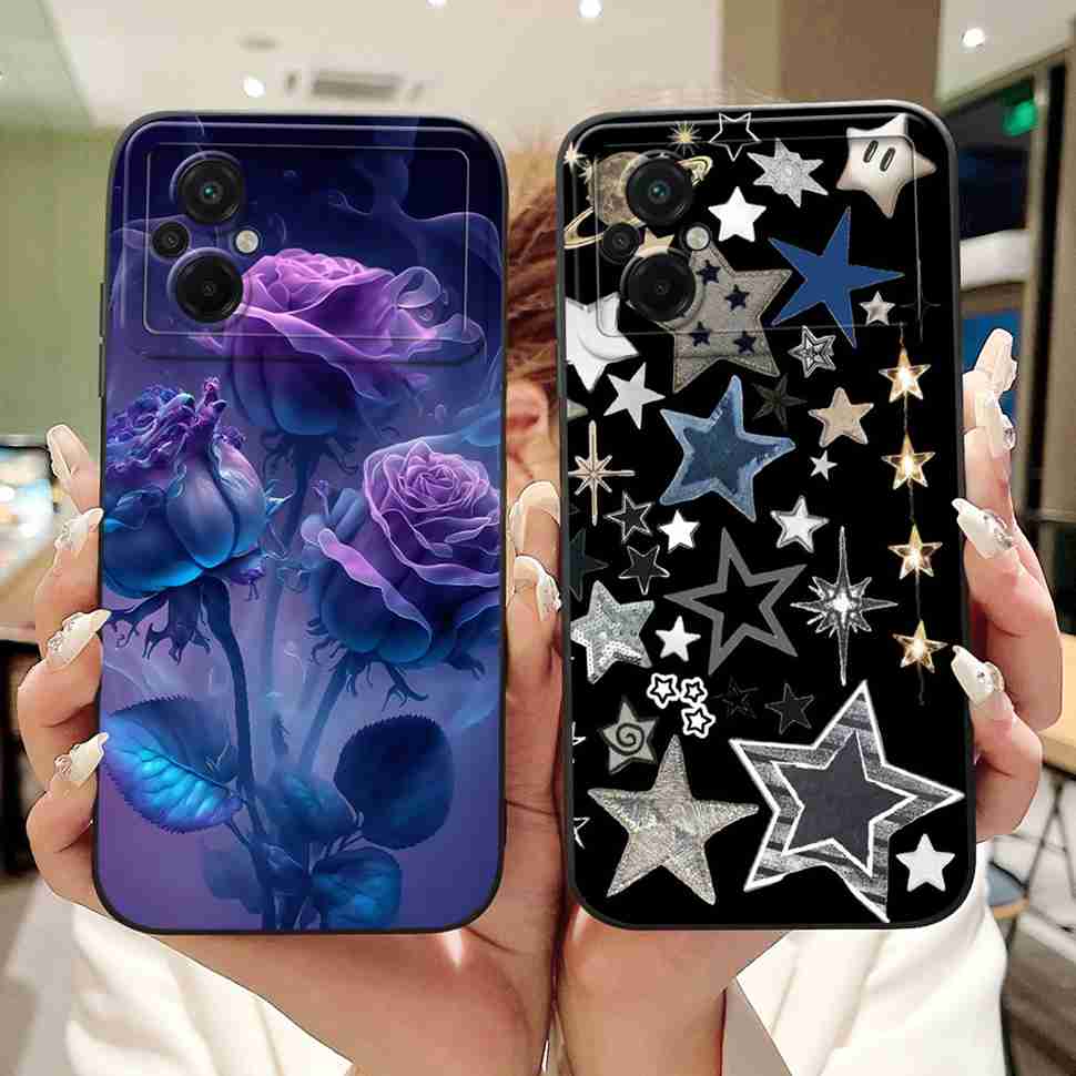 Для Xiaomi Poco M5 4G Чехол Модный Рисунок Цветок Мягкий Силикон Задняя Крышка Для Xiaomi PocoM5 POCO M5 4G Ударопрочные Чехлы для Телефона