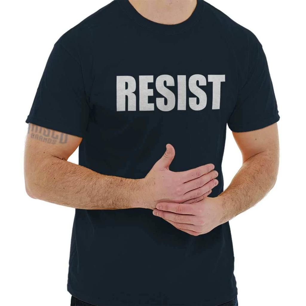 Resist Make America Great Trump Political Womens or Mens Crewneck T Shirt Tee
