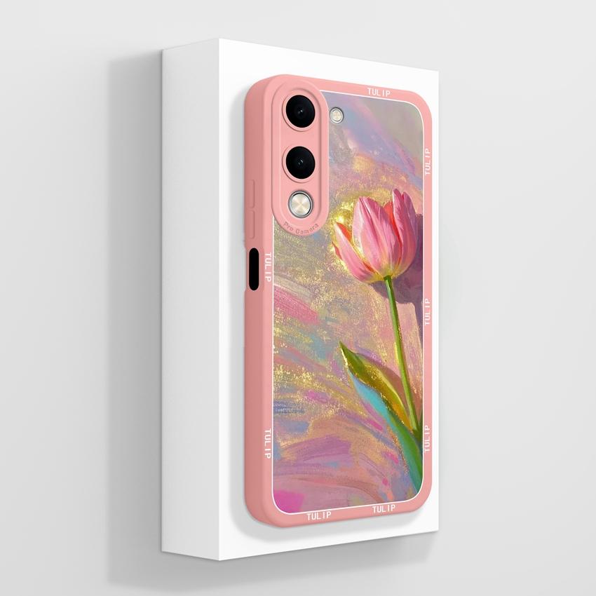 Для Vivo Y04 Y03 Y02 Y11 Y15 Y20 Чехол для телефона Милый мультяшный узор для девочек Гладкий жидкий силикон Противоударная защита Задние крышки Чехол для корпуса Vivo