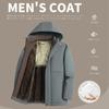 Inkpoo Winter Short Down Bench Coat with Detachable High Fleece Outdoor Office Size M Men's Coat, Hood, Neck, Lining, Padded, Warm, Windproof,
