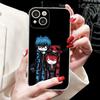Love Black and Cute Emo Phone Case Silicone Soft for iphone 16 15 14 13 12 11 Pro Mini XS MAX Plus X Cover