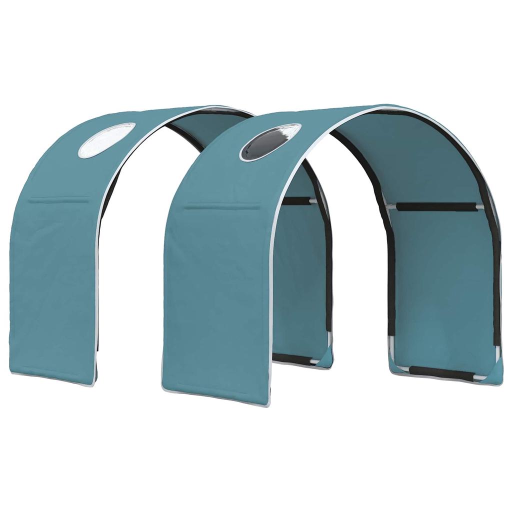 Bed with Tunnel 4 pcs Artisan Oak and Light Blue Particleboard