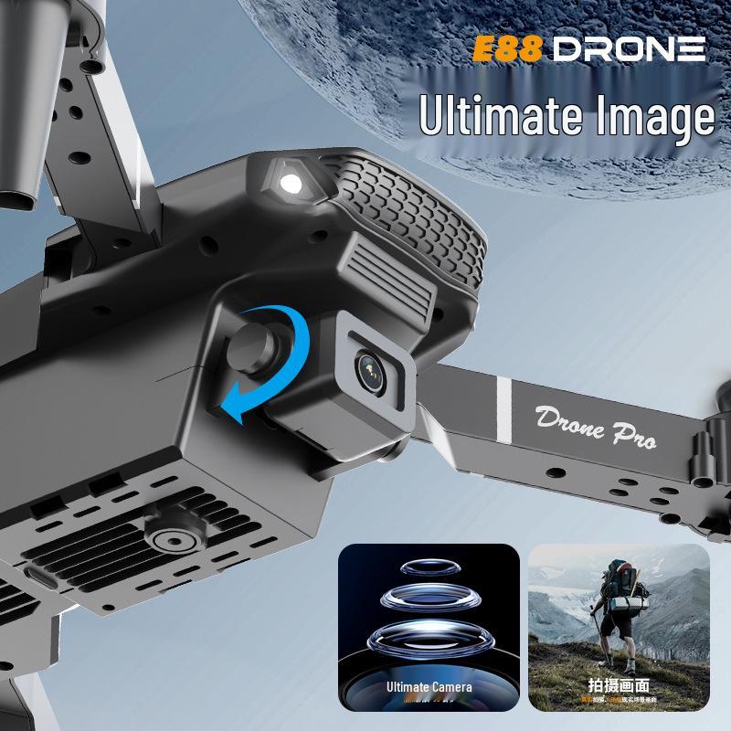 Дрон E88PRO 2025 с двойной камерой: Квадрокоптер фиксированной высоты с дистанционным управлением для аэрофотосъемки