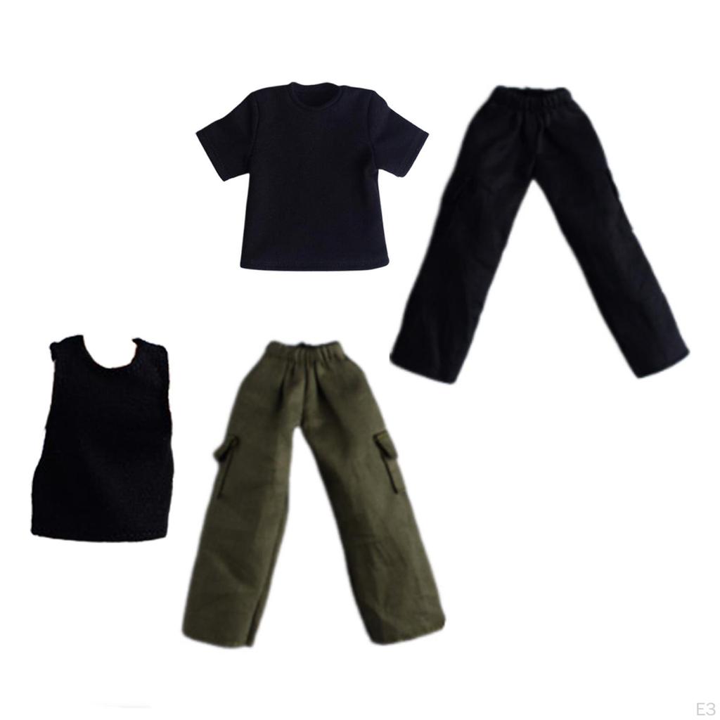 1/12 штаны для куклы и верхняя одежда для фигурки косплей наряд мини широкие длинные штаны для 6 дюймов мужчины