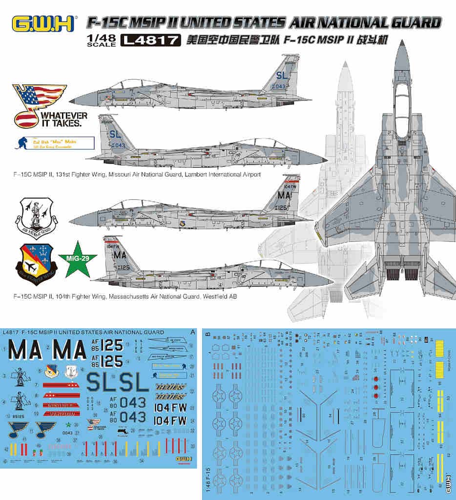 Great Wall Hobby US Air Force 75th Anniversary Paint Plastic Model S7201 1/72 F-15E D-Day
