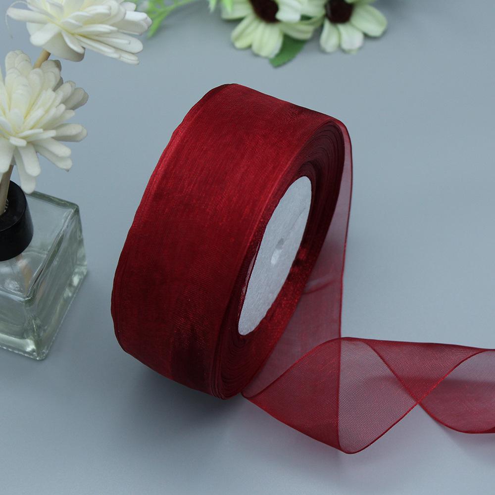 3.8/4 см прозрачная лента из органзы Snow для упаковки рождественских подарков