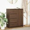 VidaXL Buffet with Drawers Brown Oak 71x35x84 Cm Engineered Wood, Storage Furniture, Buffet, Entryway Furniture, Furniture 861586