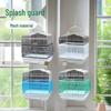 Parrot Birdcage Splash-Proof Mesh Cover: Anti-Feather, Anti-Food Scatter, Fits Square & Round Cages.