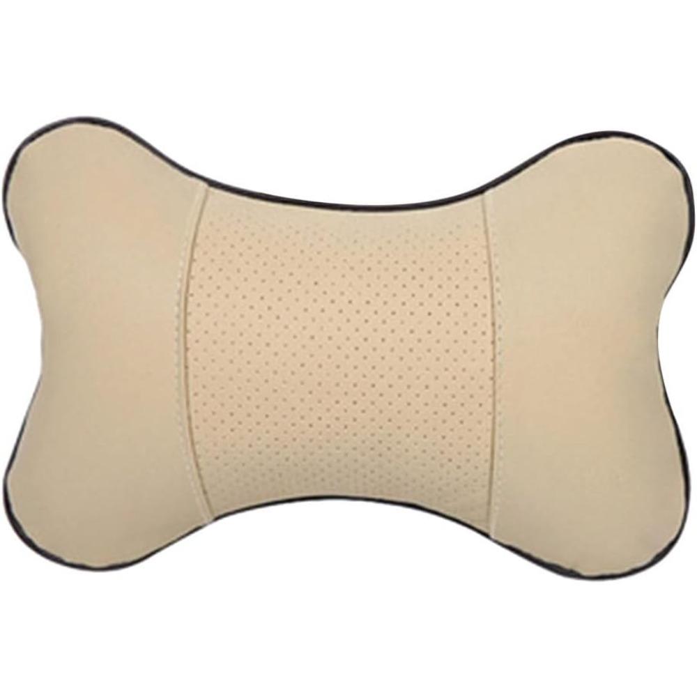 1 шт. автомобильные подушки для шеи с обеих сторон из искусственной кожи, подголовник, подходит для большинства автомобилей, универсальная автомобильная подушка с наполнителем из волокна