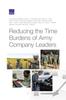 The Reducing the Time Burdens of Army Company Leaders Book