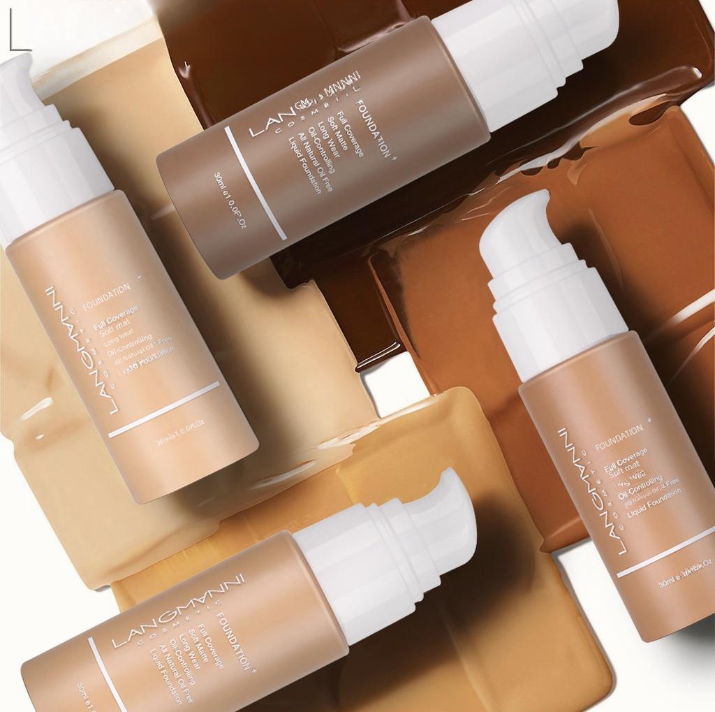 Professional Matte Liquid Foundation Full Coverage Oil Control Concealer Long Lasting Waterproof Face Makeup