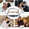 2pcs/Set Couple Bracelets Gift For Lover For Women Men Jewelry Matching Fashion Lovers His Queen Her King