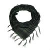 Silk Houndstooth Tactical Desert Scarf with Tassels for Outdoor Use