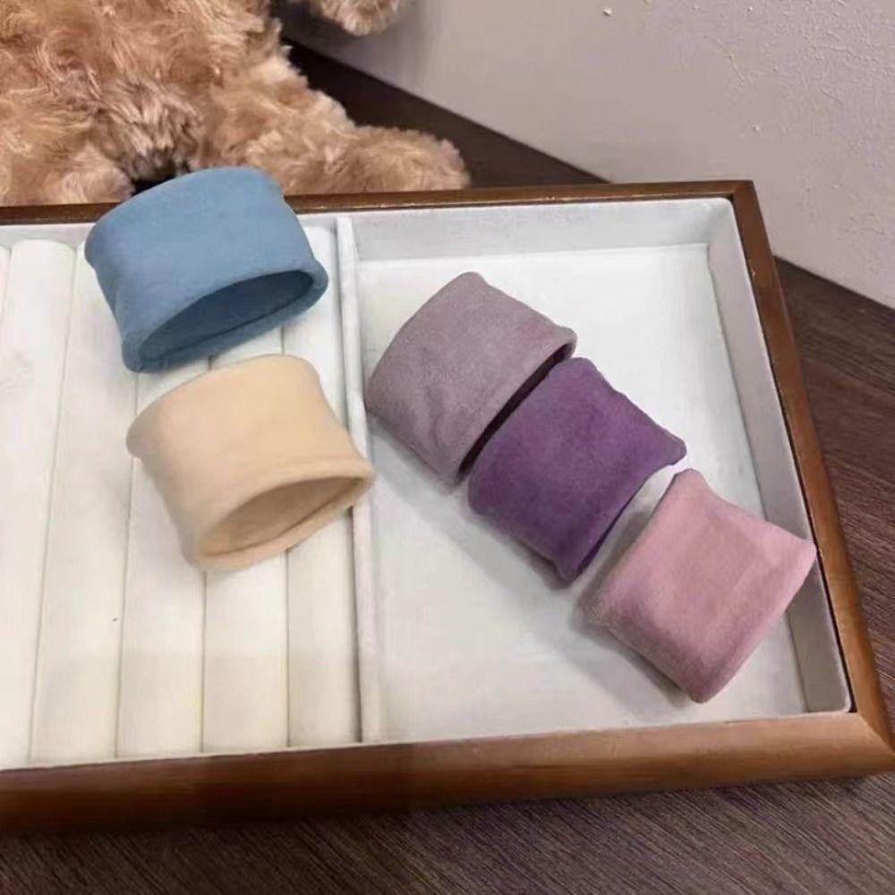 5 шт. однотонные бесшовные кольца для волос, высокие эластичные резинки, милые веревки для полотенец для женщин