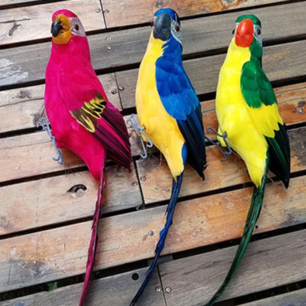 Multicolor Simulation Parrot 25cm/35cm/45cm/60cm Garden Decorative Bird Lawn Bonsai