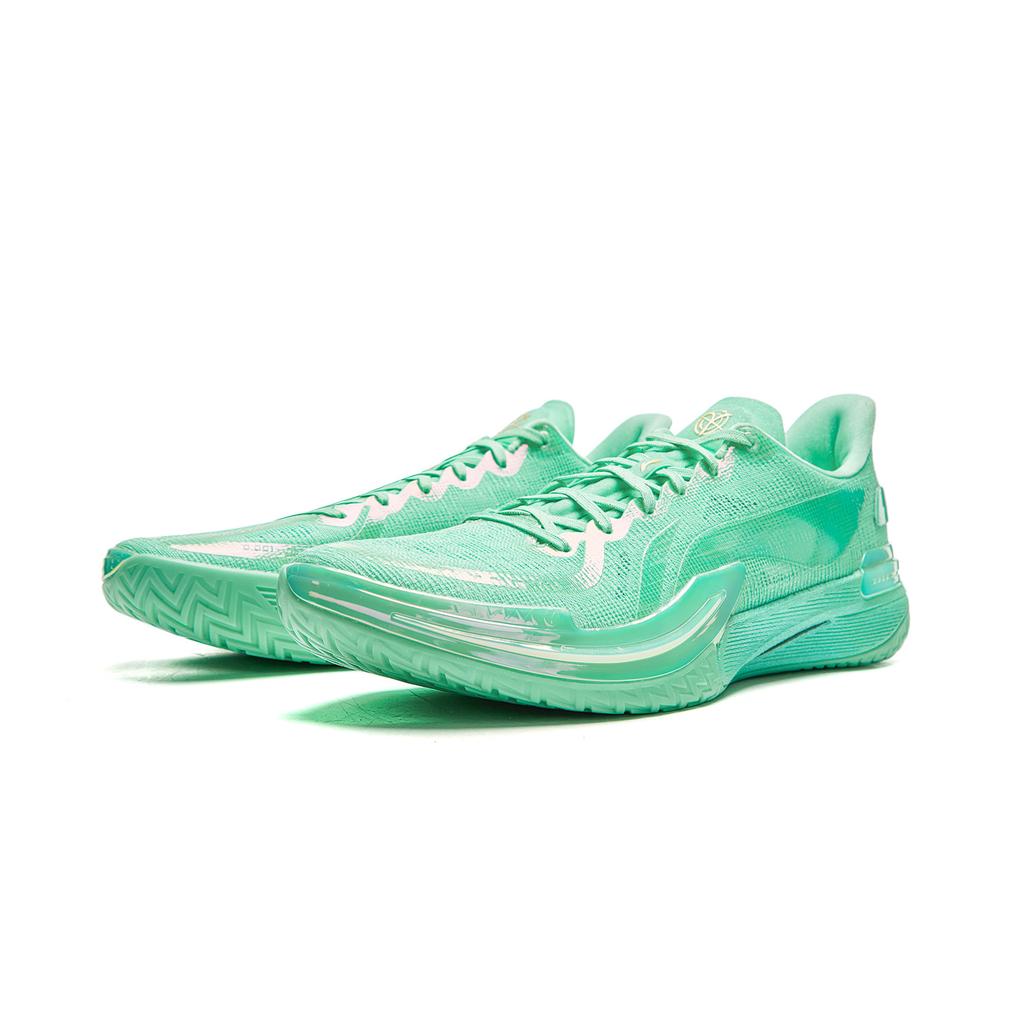 Li Ning Gamma Баскетбольные кроссовки Мужские Низкие Флуоресцентный Ледяной Циан ABAV035-27