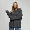 Women's Autumn and Winter Round Neck Pullover Loose Long Sleeve Knitted Sweater