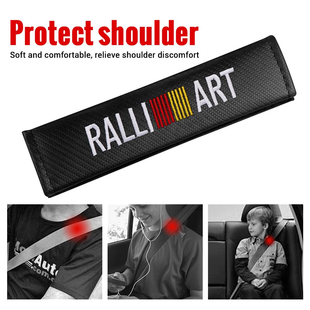 bzdn5 1/2PC Car Seat Belt Cover Shoulder Strap Covers Protector Pad For Mitsubishi Asx Lancer 9 Outlander Pajero L200 Auto Accessories