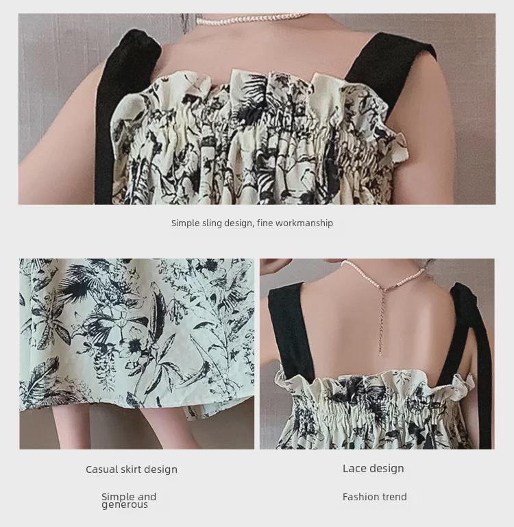 Платье с цветочным принтом для девочек: Стильный летний пляжный наряд для отпуска