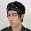 Korean Style Rivet Headbands Solid Color Elastic Hair Band Elegant Punk Headwrap  Hair Accessories