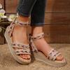 Мода 2025 Лето Женские Сандалии на Платформе Женские Удобные Клинья Высокие Каблуки Туфли Летняя Обувь Размер