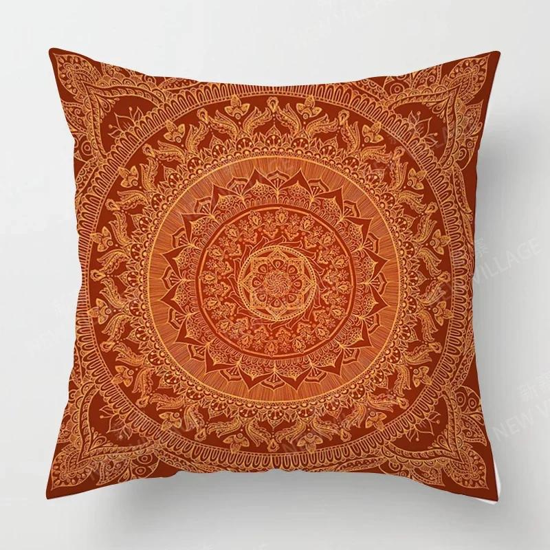 Fall Home Decor Autumn Living Room Throw Pillow Cover Sofa Boho Cushion Cover Mandala