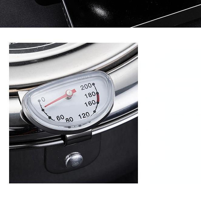 Японская глубокая сковорода диаметром 20/24 см с термометром и крышкой Кухонная фритюрница в темпуре из нержавеющей стали 304