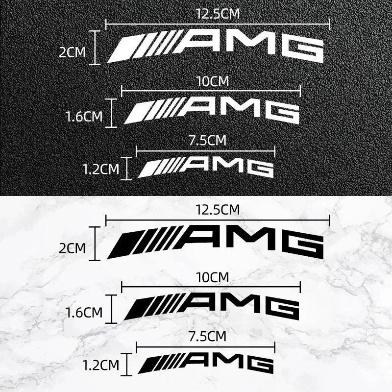 6pcs Car Styling Car Brake Caliper Stickers For AMG Mercedes Benz W204 W124 W201 W202 W212 W220 W205 GLA CLA Automotive Goods YX4
