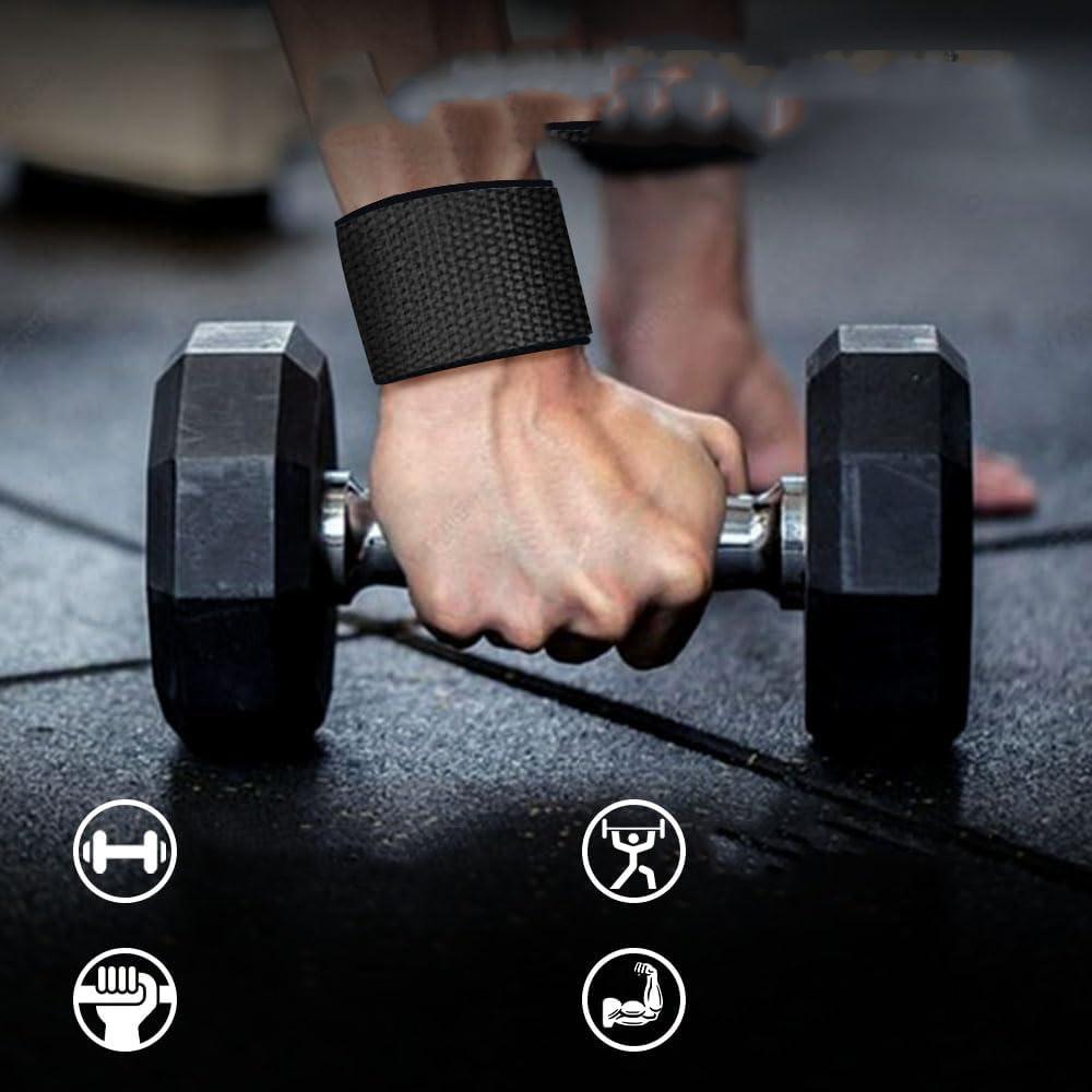 4 PCS Weight Lifting Straps – Non-Slip Wrist Support for Deadlifts, Pull-Ups & Gym Workouts