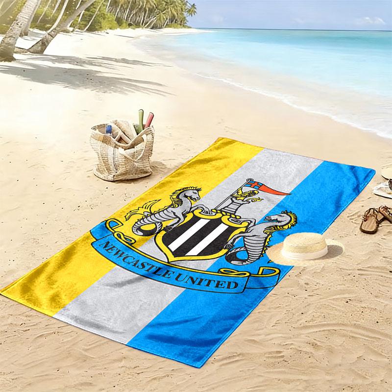 NUFC logo Print Beach Towel, Large Soft Quick Dry Towel for Beach Camping Swimming
