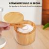 Bamboo Salt Cellar Bowl Large Capacity Salt Container Kitchen Holder  Store Pepper Seasoning