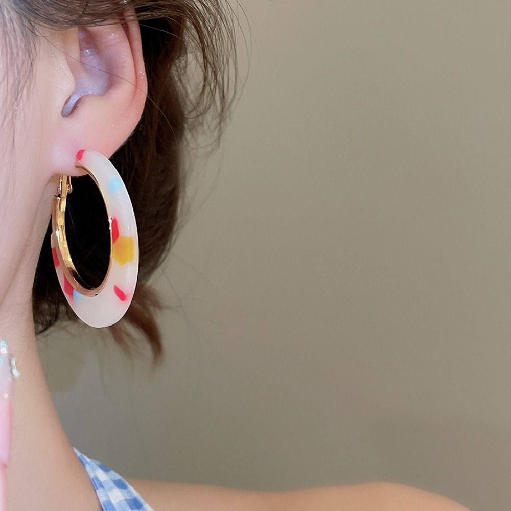 Vintage Leopard Print Earrings Trendy C-shaped Earring Set Simple Geometric Earrings Set Women
