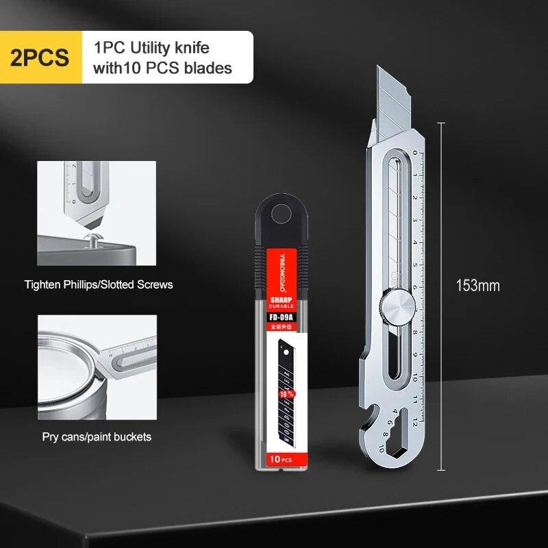 Новый нож из нержавеющей стали, стальной держатель для ножа для обоев, прочный, быстрорежущий, ручной замок для удобного захвата