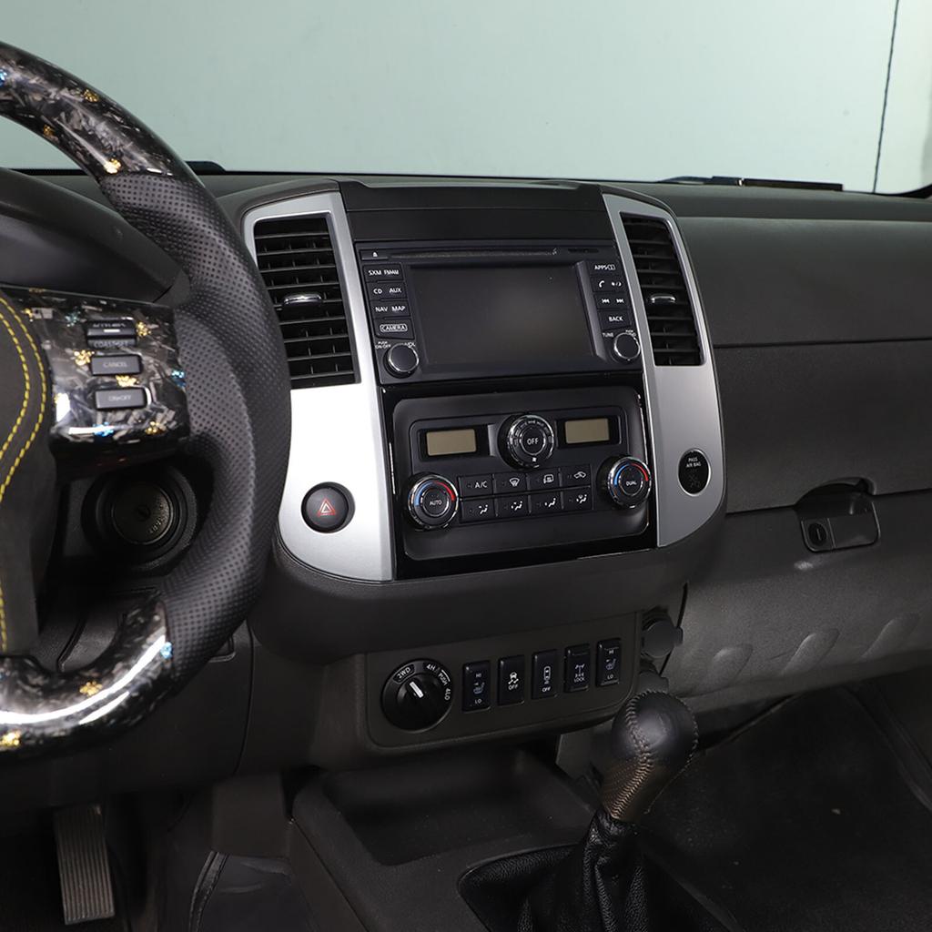 Glossy Piano Black Air condition Panel Trim Sticker For Nissan Frontier 05-21
